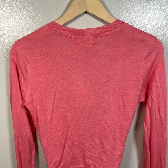 Lovers + Friends Wrap It Sweater Size Rose Small Pink Balletcore Feminine Crop - Picture 10 of 12